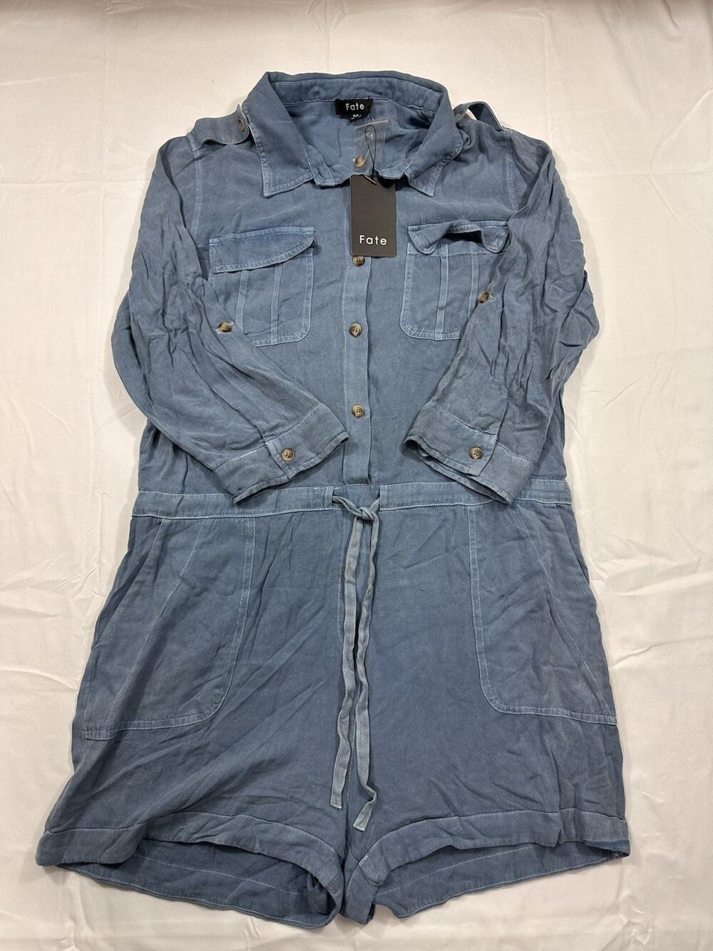 Fate Women’s Romper Blue Size Medium NWT